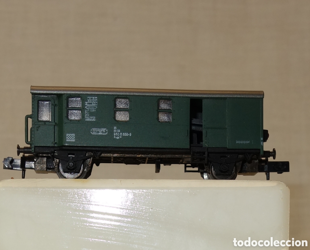 Trenes escala: furg&oacute;n de cola y equipajes para trenes de mercanc&iacute;as (G&uuml;terzug-Begleitwagen) Pwgs 041 DR