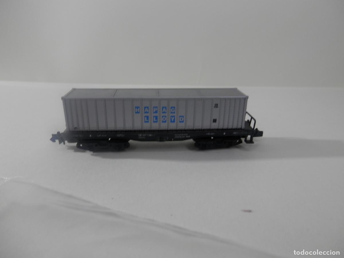 Trenes escala: VAGON PORTACONTENEDOR ESCALA N DE ARNOLD