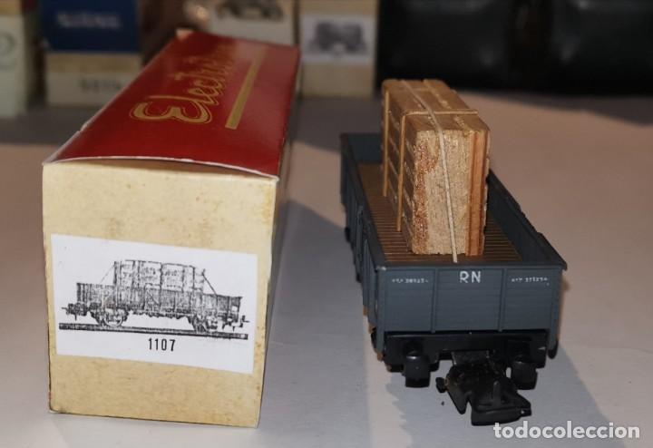 Trenes escala: Vagon electrotren 1107 carga de madera - Foto 3