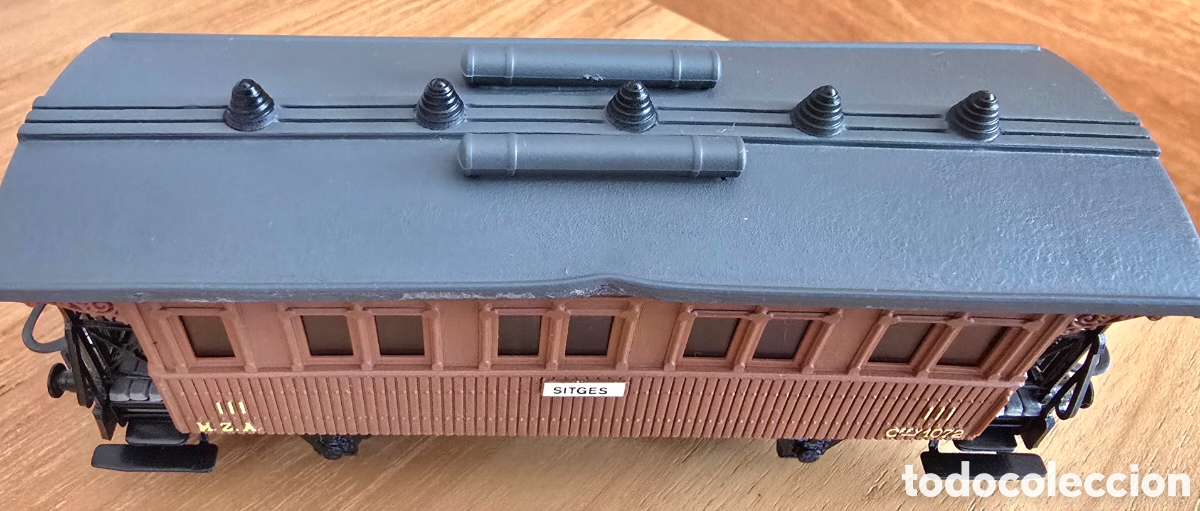 Trenes escala: Vag&oacute;n MZA Electrotren con luz - Foto 4