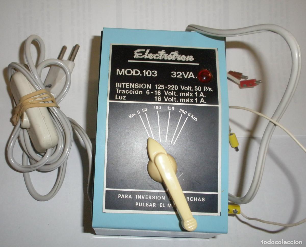 Trenes escala: TRANSFORMADOR ELECTROTREN MOD 103 BITENSION. FUNCIONA PERFECTAMENTE. - Foto 1