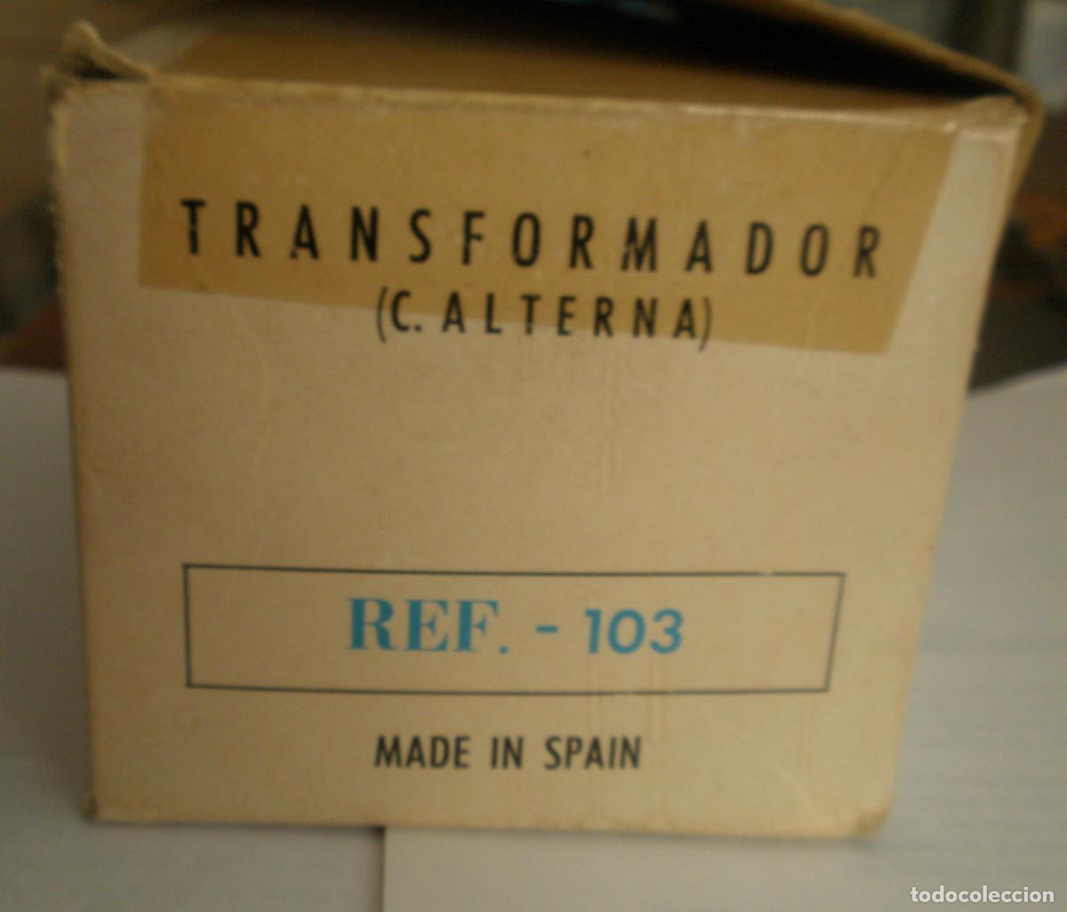 Trenes escala: TRANSFORMADOR ELECTROTREN MOD 103 BITENSION. FUNCIONA PERFECTAMENTE. - Foto 3