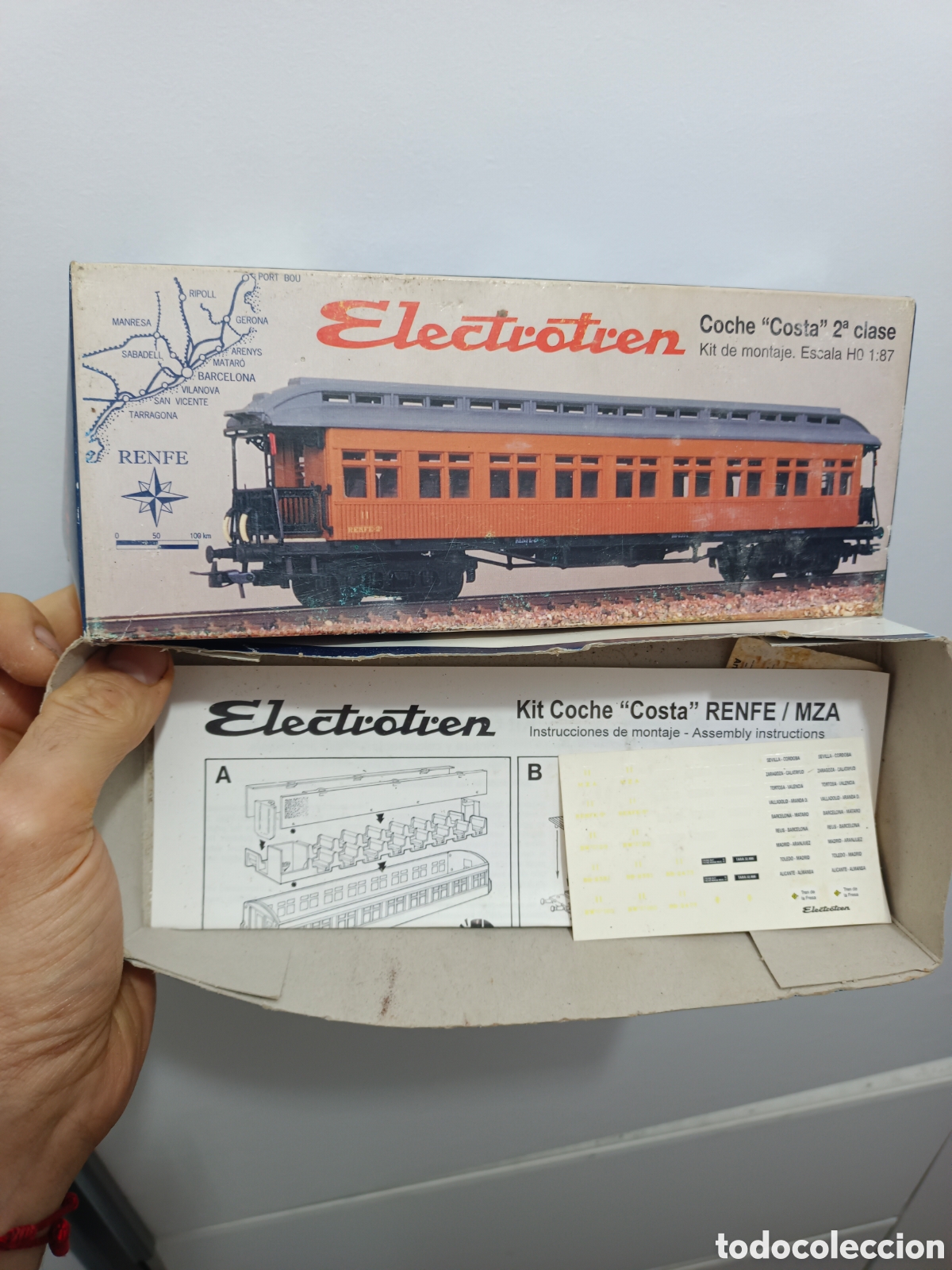 Trenes Escala: Caja vacia kit montaje electrotren coche costa renfe MZA escala ho