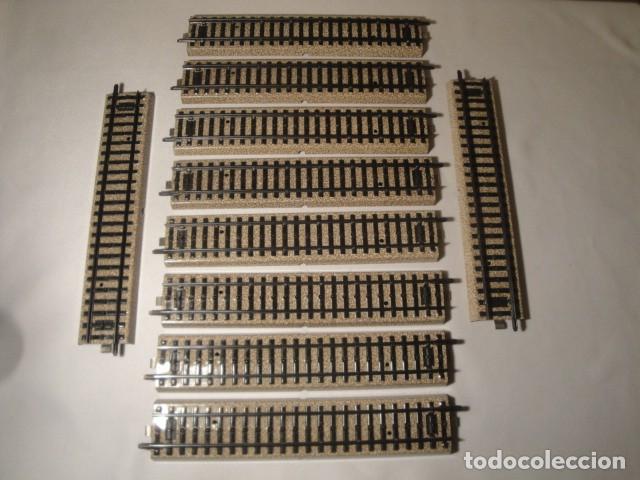 Trenes Escala: 10 v&iacute;as rectas Electrotren, modelo 180. Escala H0, v&iacute;a M.