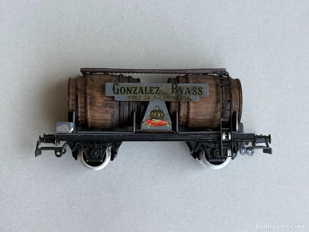 Trenes escala: Vag&oacute;n Electrotren Gonzalez Byass. Escala H0