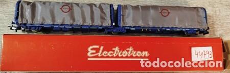 Trenes escala: ELECTROTREN. Dos vagones articulados, en su caja original (Modelo 6100 SNCF). Escala H0.