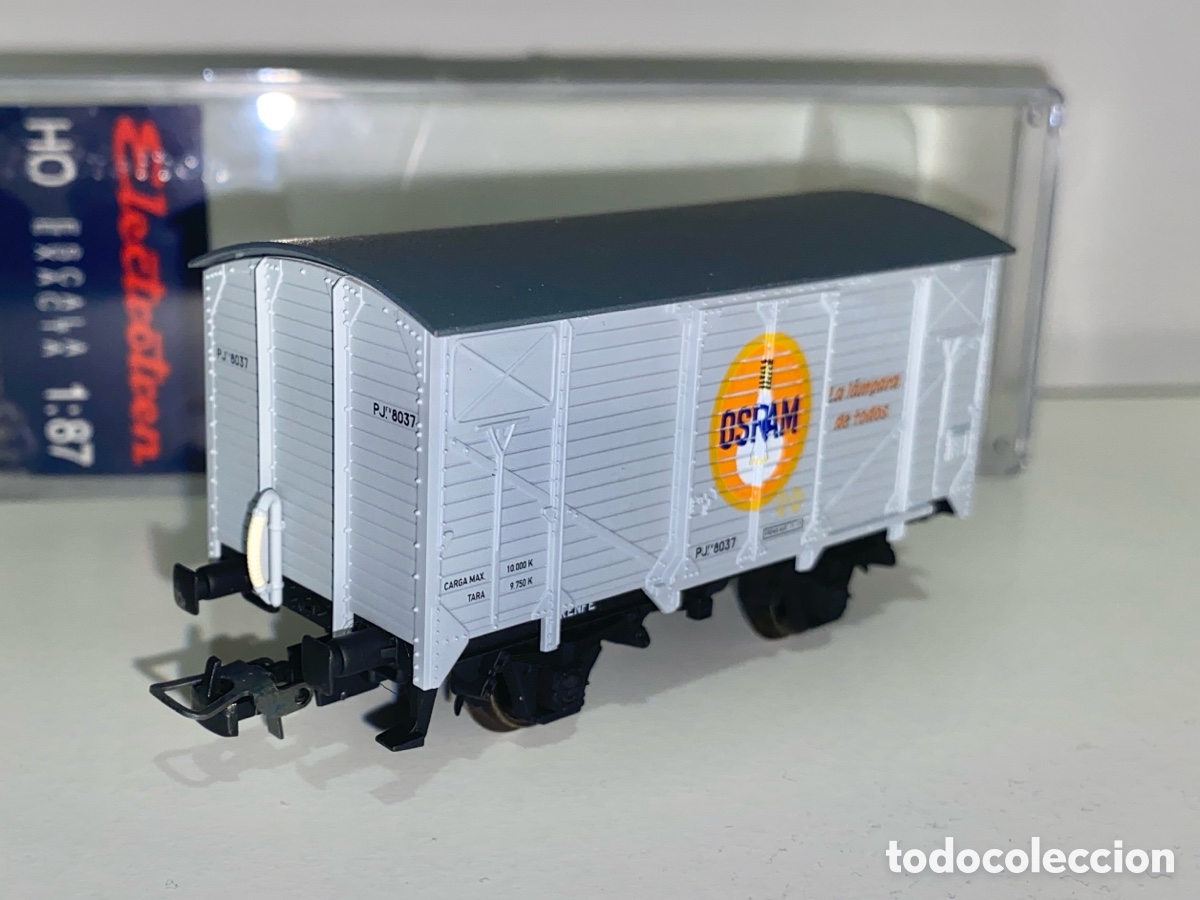 Trenes escala: ELECTROTREN 1958 VAG&Oacute;N CERRADO UNIFICADO &ldquo;OSRAM&rdquo;