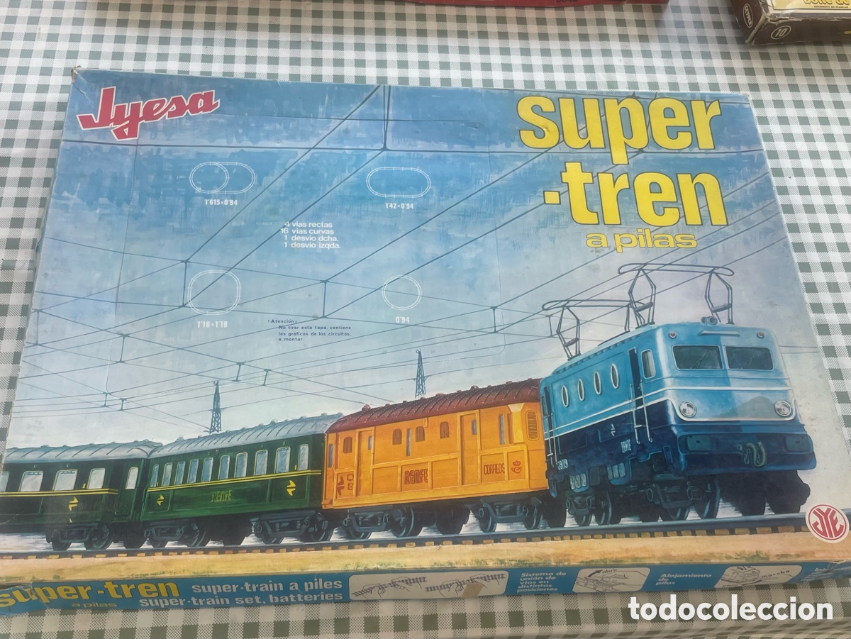 Trenes escala: Antiguo Set Super-Tren a Pilas JYESA RENFE - Completo en Caja con Instrucciones