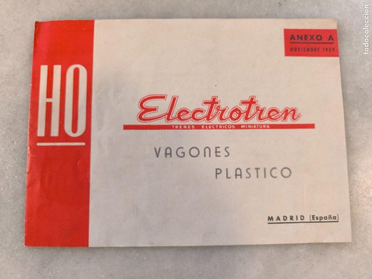 Trenes escala: ELECTROTRN CATALOGO VAGONES PLASTICO ANEXO A NOVIEMBRE 1959 CMPLETO L4