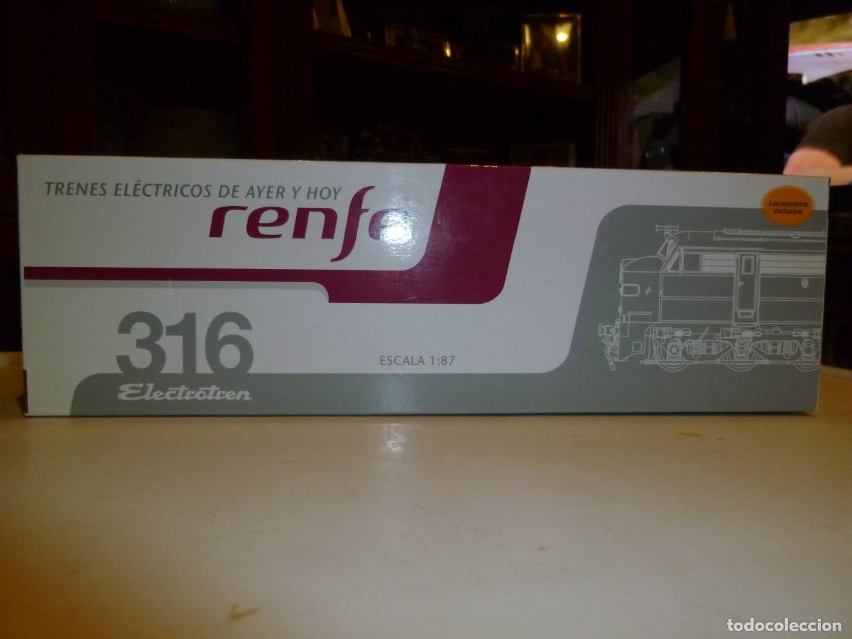 Trenes escala: LOCOMOTORA 316 PLATA-VERDE ELECTROTREN CORRIENTE CONTINUA DIGITAL Y DESCATALOGADA