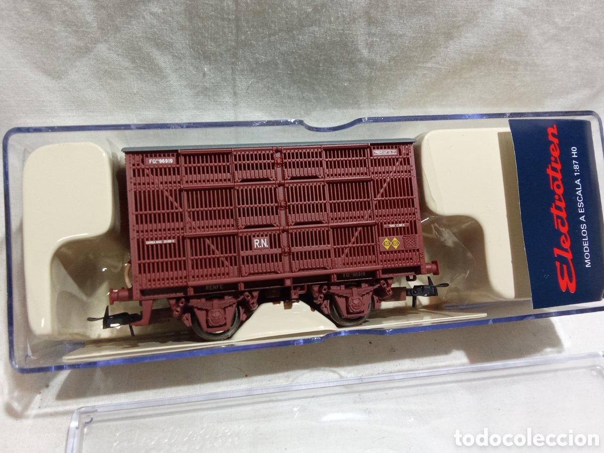 Trenes escala: VAG&Oacute;N JAULA RENFE DE ELECTROTR&Eacute;N H0 EN CAJA