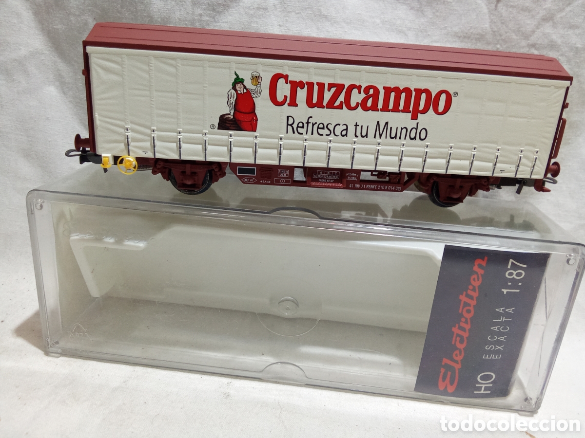 Trenes escala: VAG&Oacute;N CERRADO HINS CRUZCAMPO 1415K DE ELECTROTR&Eacute;N H0 E CAJA