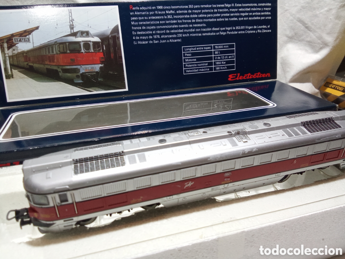 Trenes escala: LOCOMOTORA RENFE 353-004 &rdquo;VIRGEN DE LA PALOMA&rdquo; H0 2307 EN CAJA