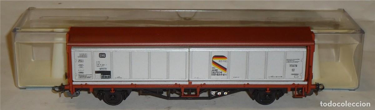Trenes escala: ELECTROTREN HO, VAG&Oacute;N EXCELENTE CERRADO DB, PUERTAS CORREDERAS, REF. 1485-B