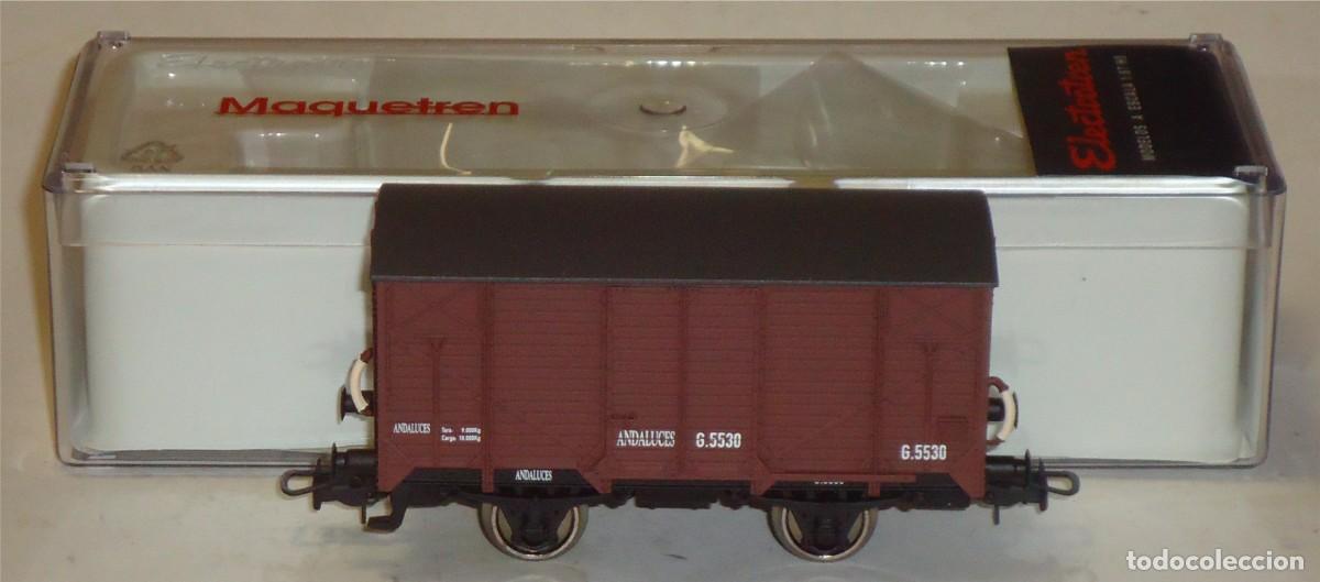 Trenes escala: ELECTROTREN HO, VAG&Oacute;N EXCELENTE CERRADO UNIFICADO ANDALUCES MAQUETREN, REF. 1996