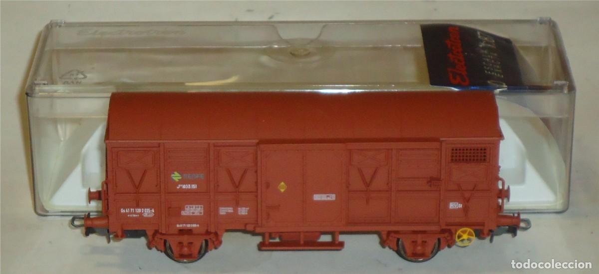 Trenes escala: ELECTROTREN HO, VAG&Oacute;N EXCELENTE CERRADO J-2 RENFE, &Eacute;POCA 4, REF. 1378