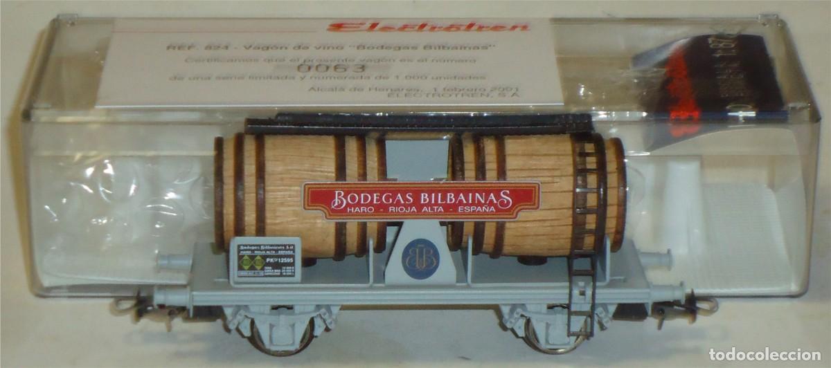 Trains &Eacute;chelle: ELECTROTREN HO, VAG&Oacute;N EXCELENTE CUBAS &rdquo;BODEGAS BILBAINAS&rdquo; RF. 824 SERIE LIMITADA