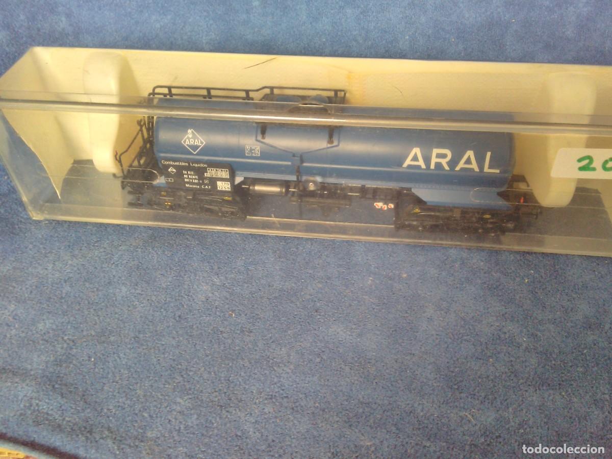 Trenes escala: VAG&Oacute;N CISTERNA ELECTROTREN &rdquo;ARAL&rdquo;. H0 - Foto 1