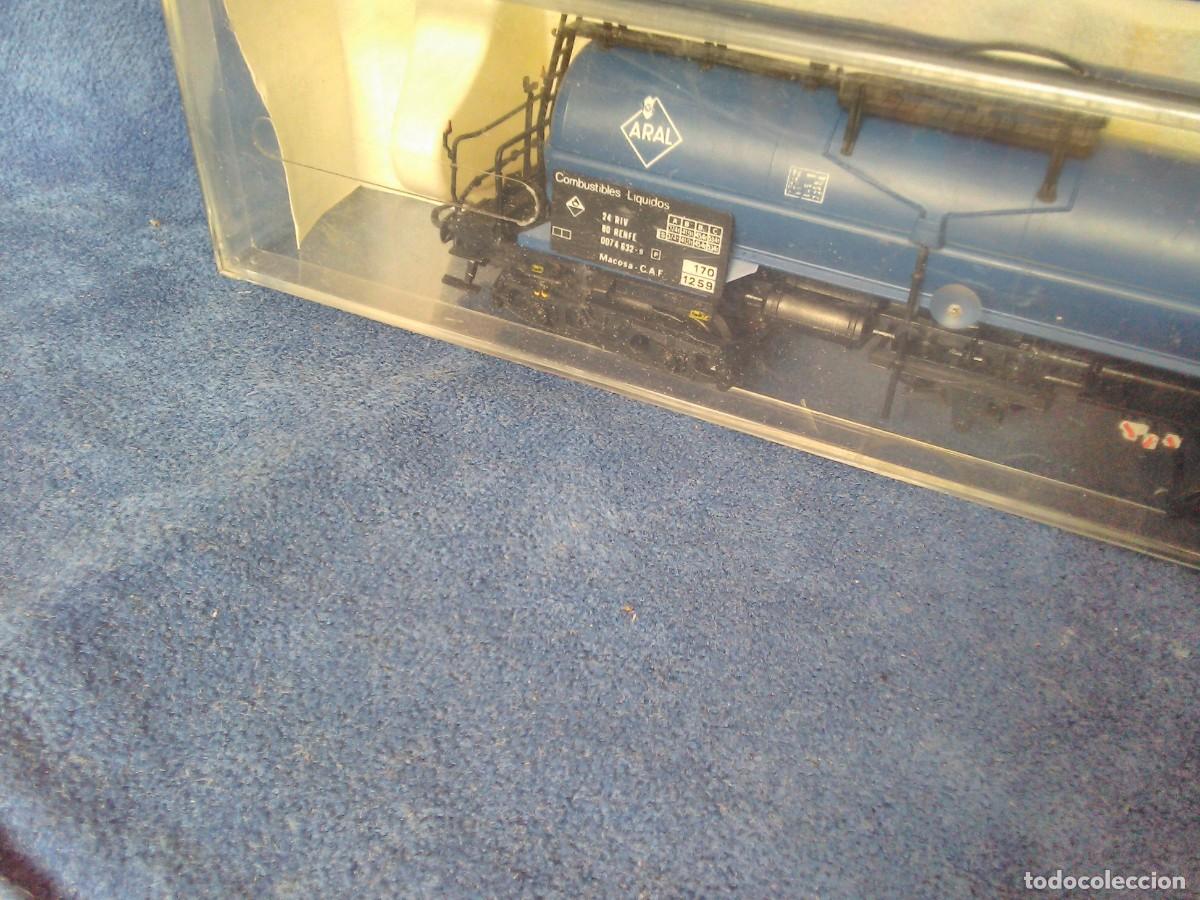 Trenes escala: VAG&Oacute;N CISTERNA ELECTROTREN &rdquo;ARAL&rdquo;. H0 - Foto 2