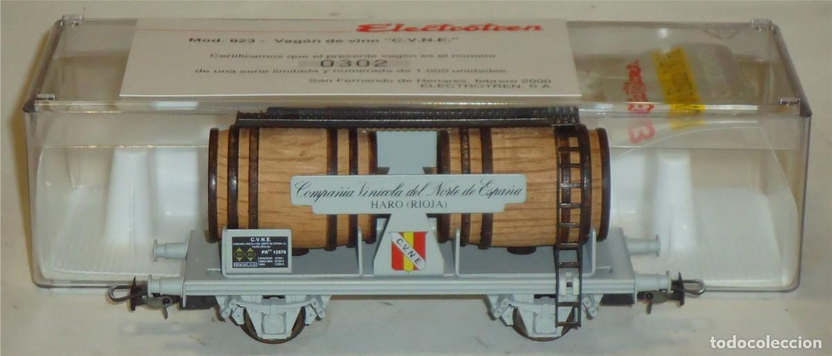 Trains &Eacute;chelle: ELECTROTREN HO, VAG&Oacute;N EXCELENTE CUBAS DE VINO &rdquo;C.V.N.E.&rdquo; RF. 823, SERIE LIMITADA
