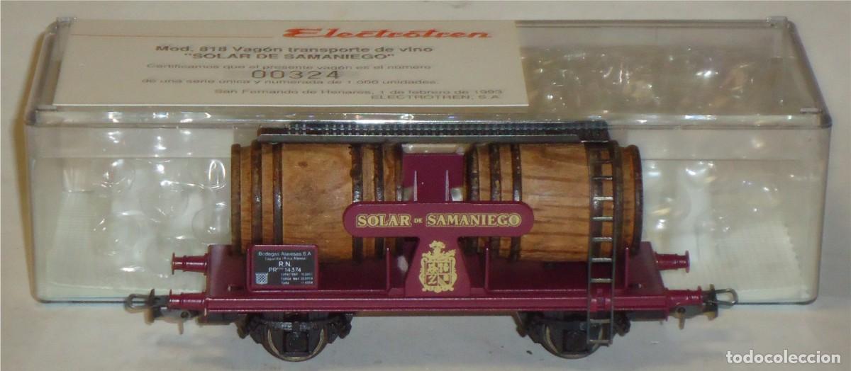Trenes escala: ELECTROTREN HO VAG&Oacute;N EXCELENTE CUBAS &rdquo;SOLAR DE SAMANIEGO&rdquo; REF. 818, SERIE LIMITADA