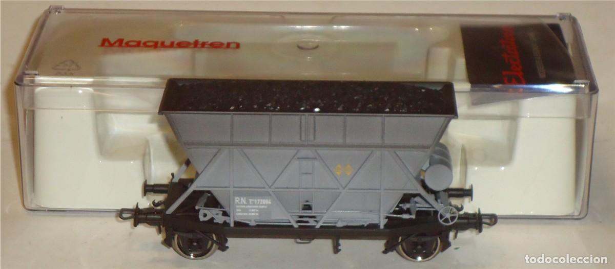 Trenes escala: ELECTROTREN HO, VAG&Oacute;N EXCELENTE RENFE TOLVA 2 EJES CON CARGA CARB&Oacute;N REF. 0915 K