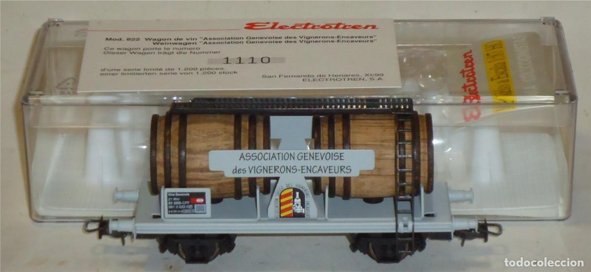 Trenes escala: ELECTROTREN HO, VAG&Oacute;N EXCELENTE CUBAS DE VINO &rdquo;A.G.V.E.&rdquo; REF. 822 SERIE LIMITADA