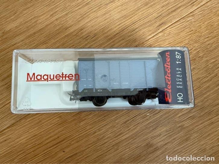 Modelleisenbahnen: Electrotren 1960 vag&oacute;n cerrado J caja de madera MZA Jt 17.020 Maquetren 2002 H0