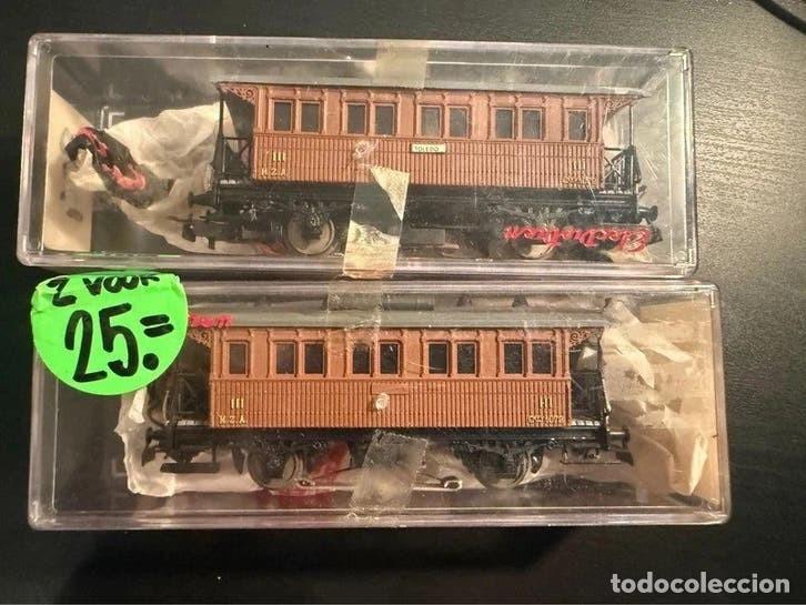 Trenes escala: Electrotren 804 lote 2 coches de viajeros MZA 3&ordf; clase H0 con cajas