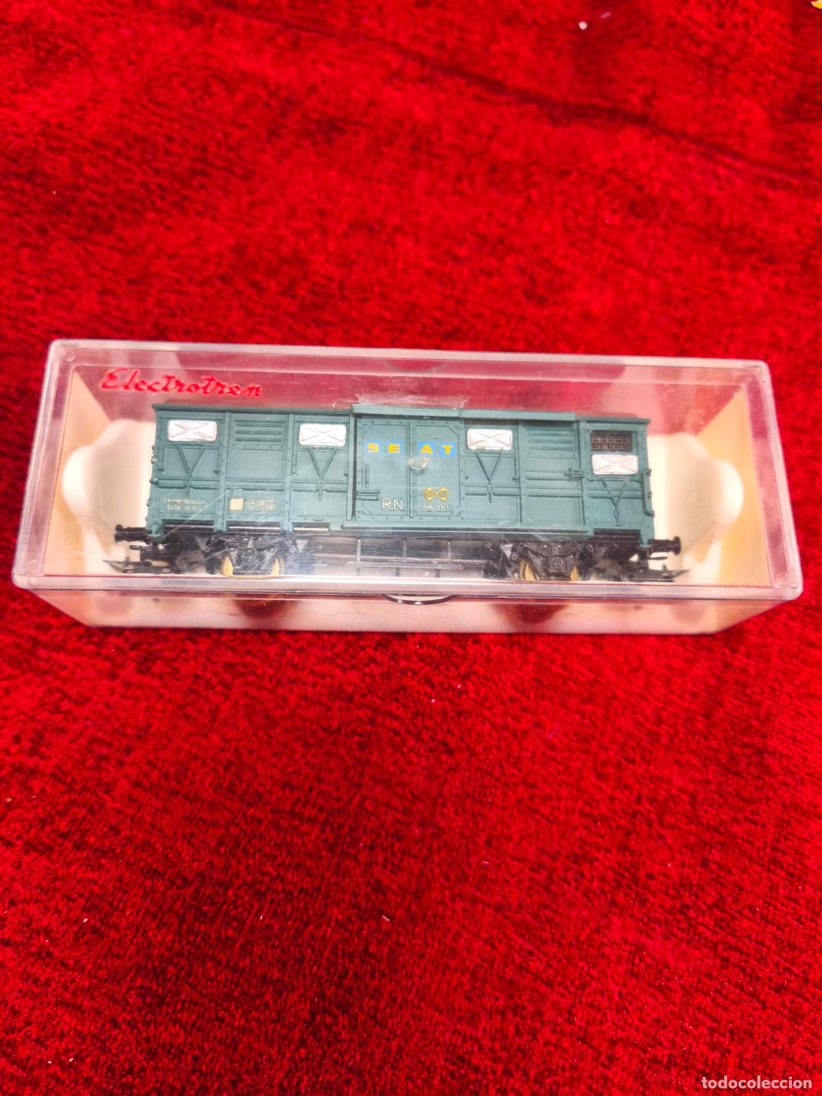 Trenes escala: VAG&Oacute;N ELECTROTREN SEAT EN CAJA ORIGINAL.