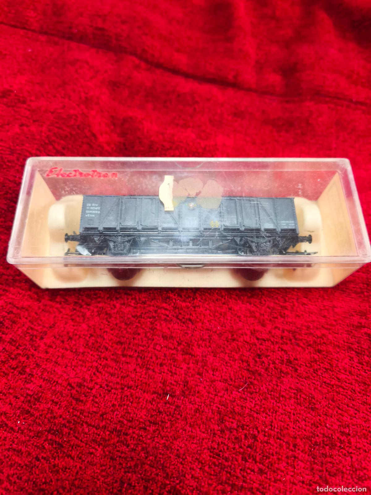 Trenes escala: VAG&Oacute;N ELECTROTREN CARB&Oacute;N EN CAJA ORIGINAL.