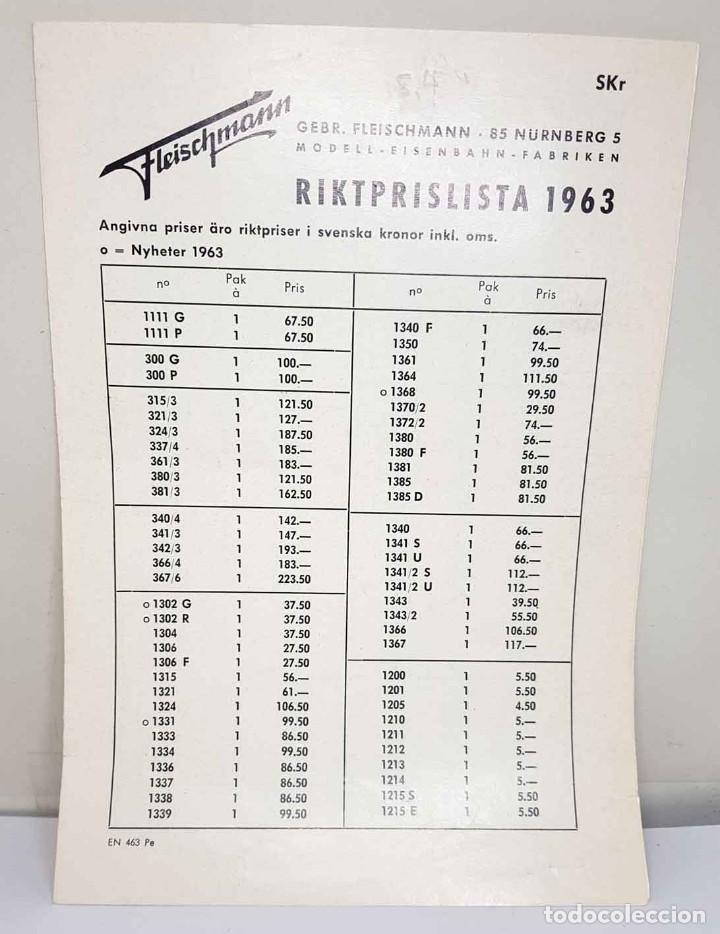 Trenes escala: Folleto FLEISCHMANN del a&ntilde;o 1963 - Foto 3