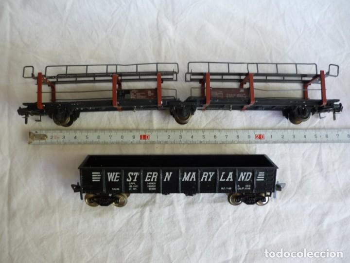 Trenes escala: 2 vagones Fleischmann HO pl&aacute;stico y metal - Foto 2