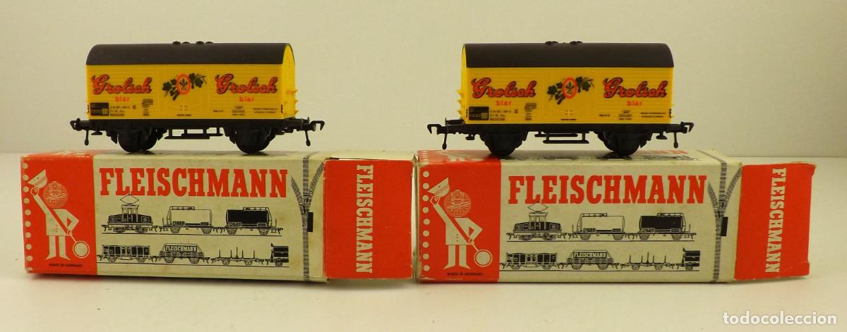 Trenes escala: Fleischmann pareja de vagones de carga - Foto 1