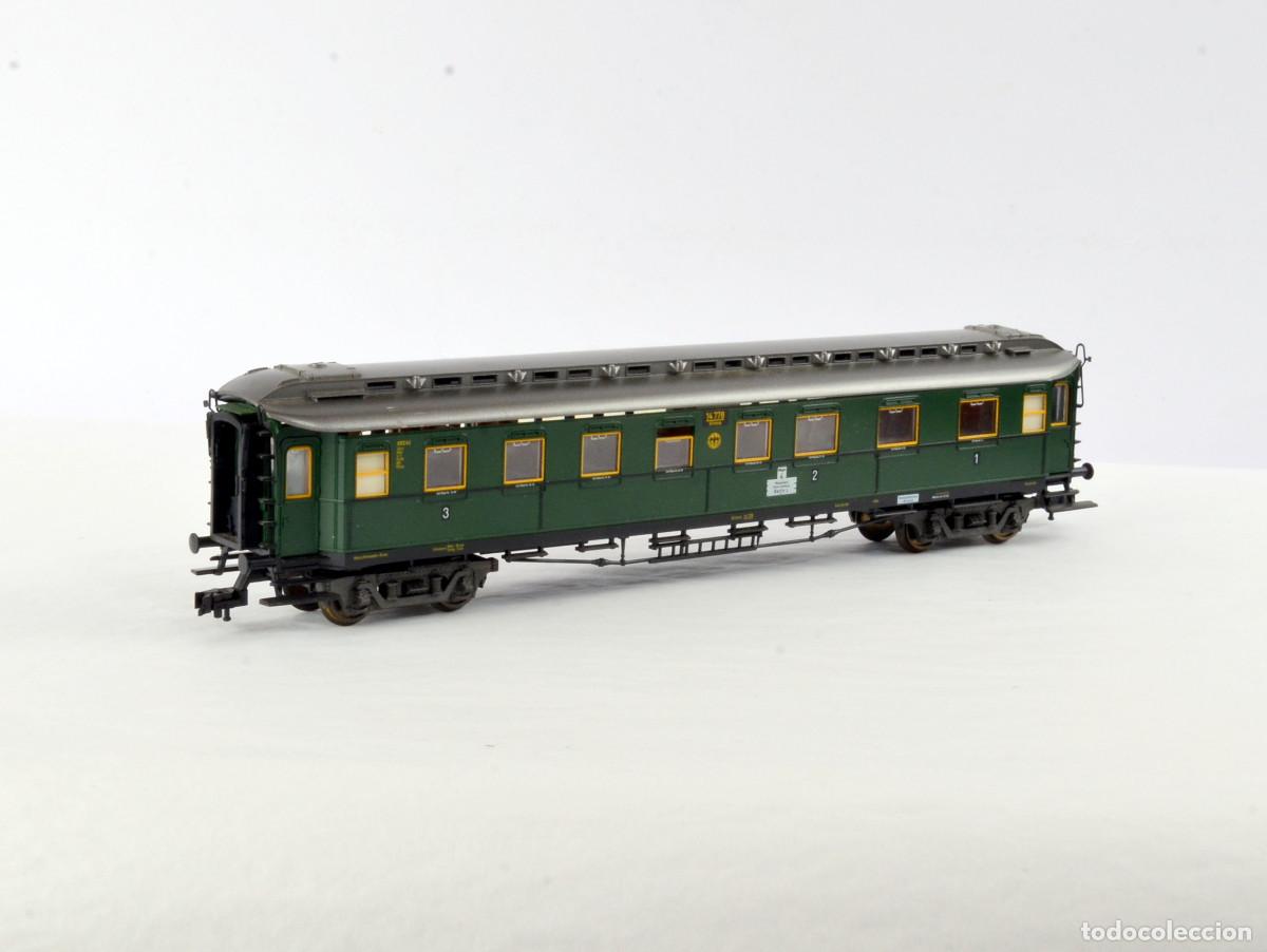 Trenes Escala: Fleischmann Escala H0 1:87 5082 Vag&oacute;n de Pasajeros 1&ordf;/2&ordf;/3&ordf; Clase DRG Verde con Caja