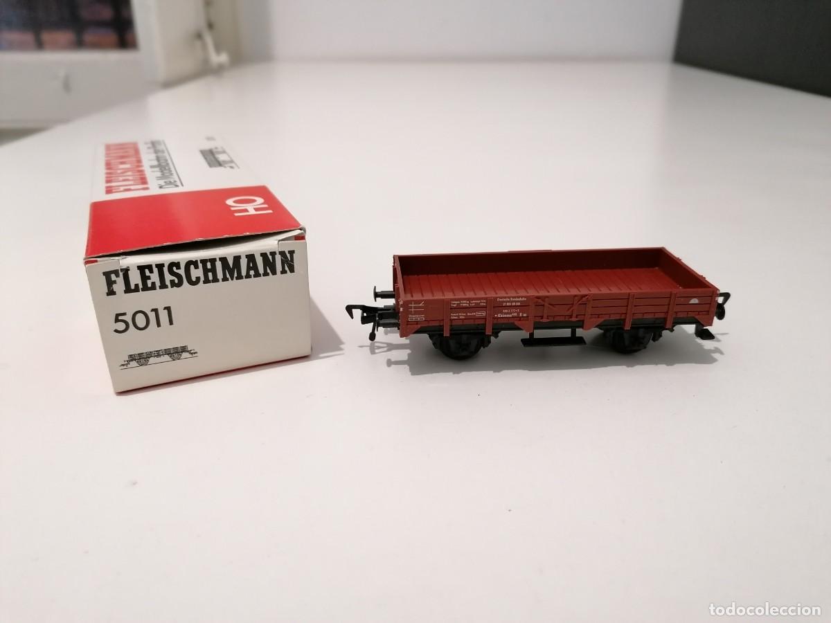 Treni in Scala: Fleischmann H0 5011 Vag&oacute;n Plataforma de Borde Bajo DB Nuevo