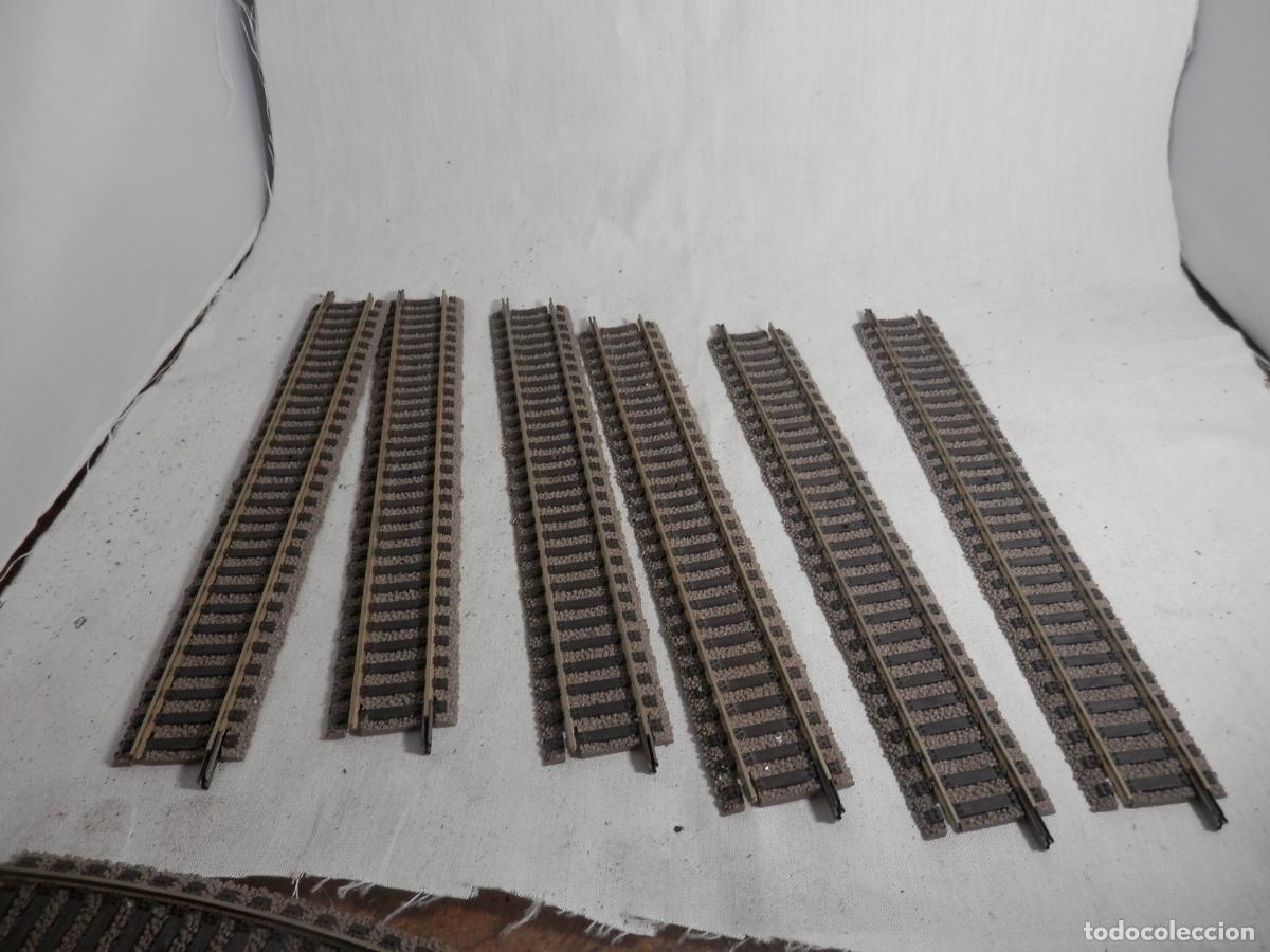 Trenes Escala: LOTE VIAS ESCALA HO DE FLEISCHMANN CON BALASTO