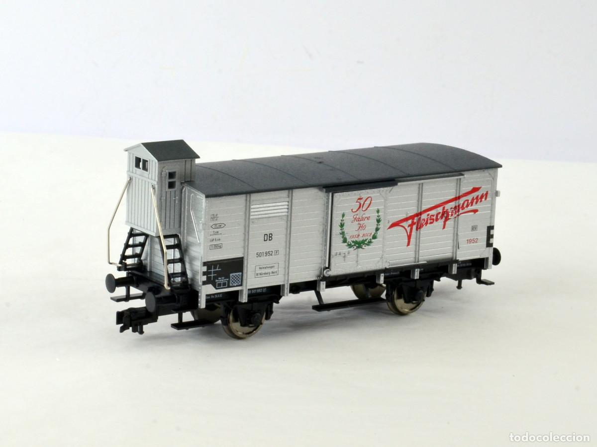 Trenes Escala: Fleischmann Trenes Escala H0 5372 Vag&oacute;n de Mercanc&iacute;as con Garita 50 A&ntilde;os Fleischmann con Caja