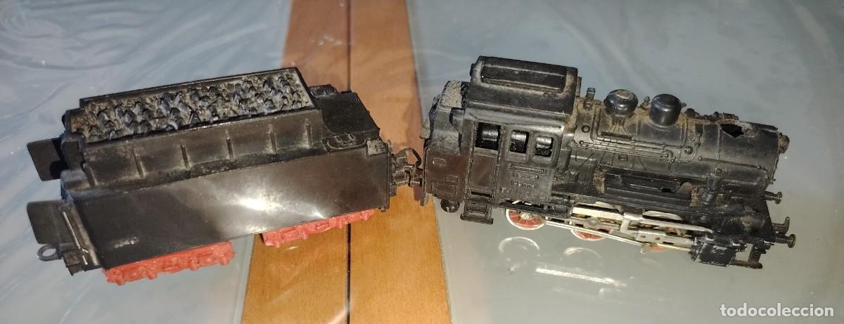 Scale Trains: ORIGINAL LOCOMOTORA MAS VAGON DE CARBON ANTIGUA