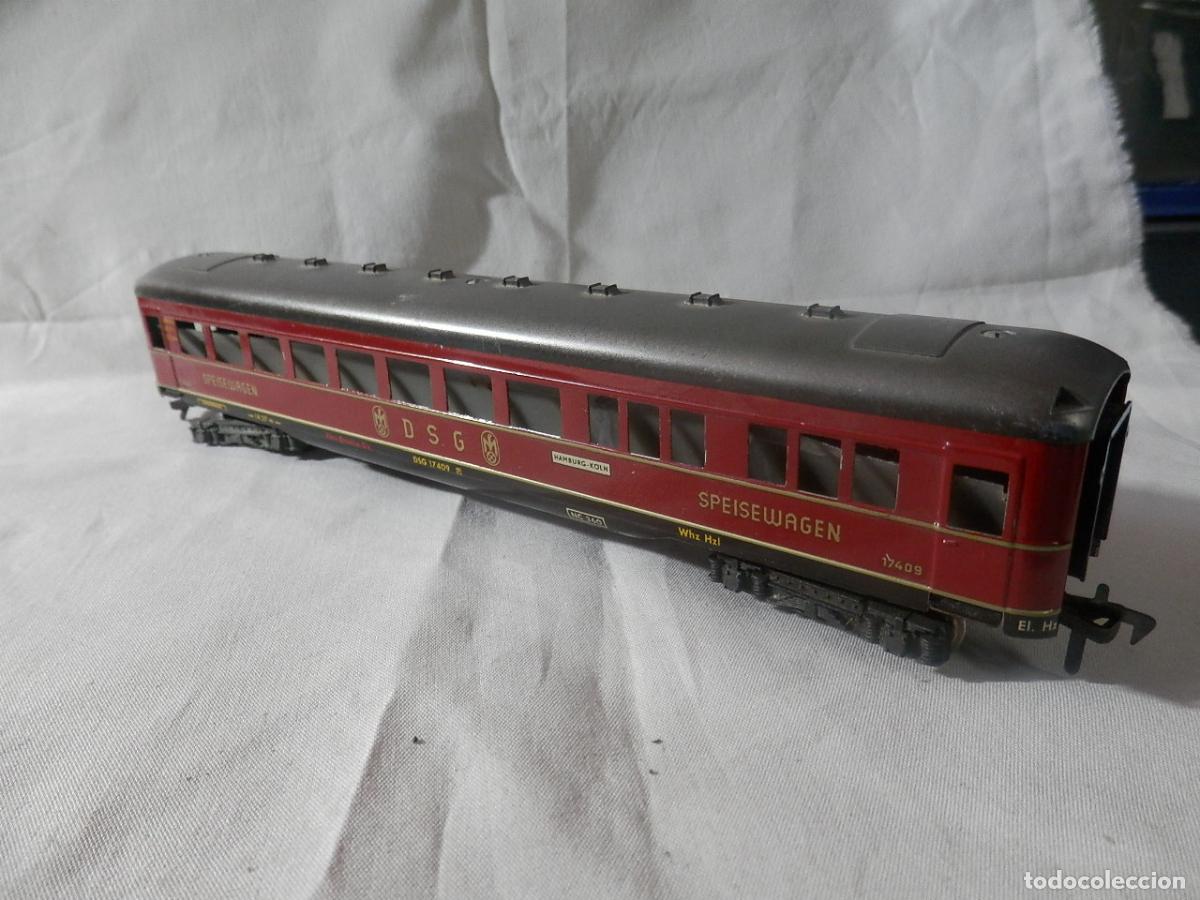 Trenes escala: VAGON RESTAURANTE METALICO ANTIGUO ESCALA HO DE FLEISCHMANN