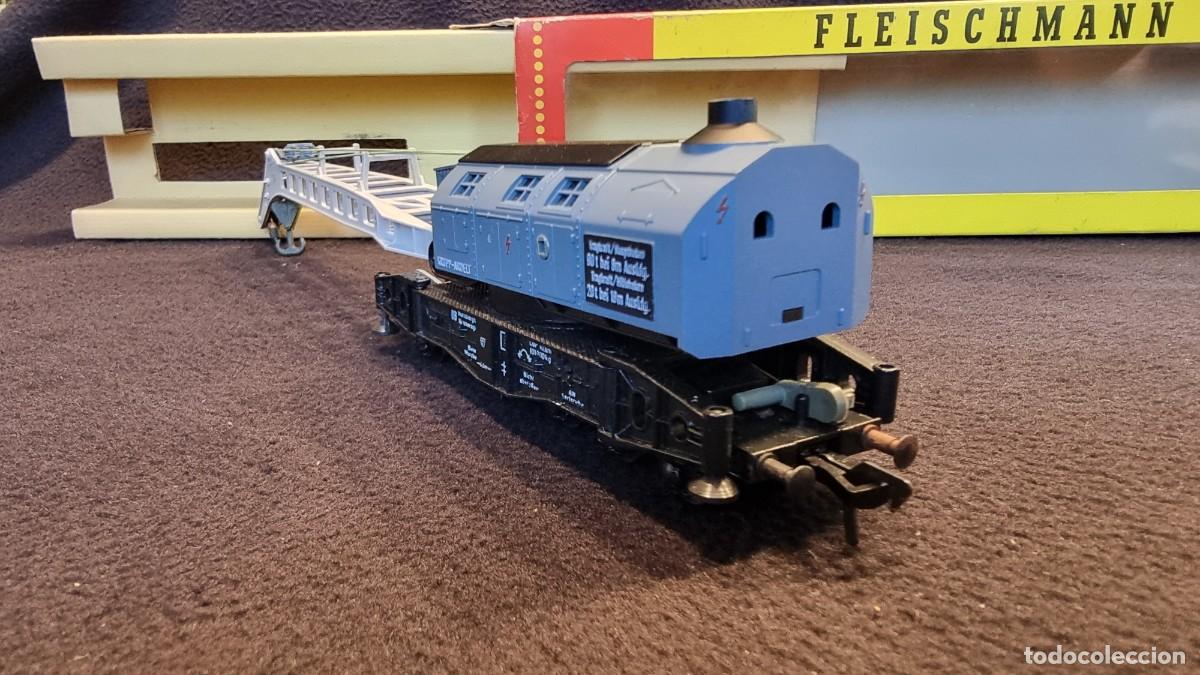 Trenes escala: VAGON GRUA FLEISCHMANN EN SU CAJA ORIGINAL FUNCIONA BIEN - Foto 5