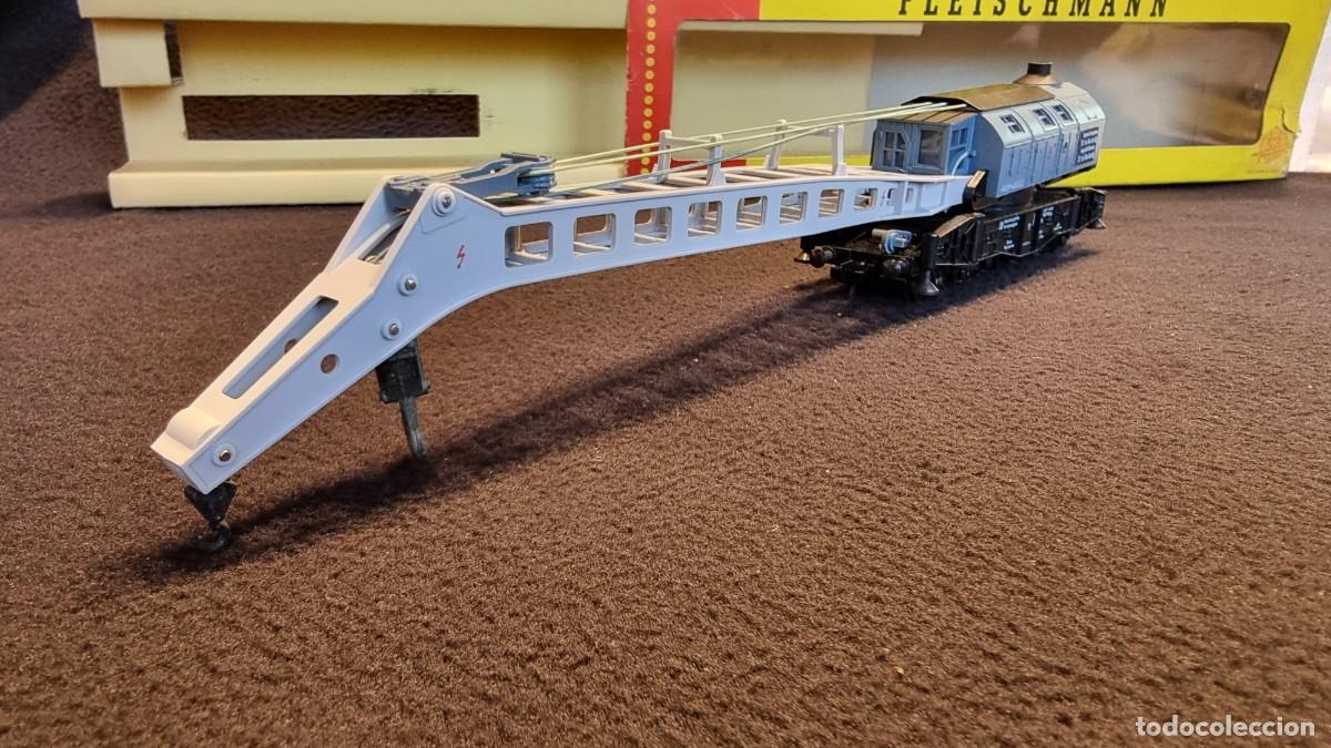 Trenes escala: VAGON GRUA FLEISCHMANN EN SU CAJA ORIGINAL FUNCIONA BIEN - Foto 6