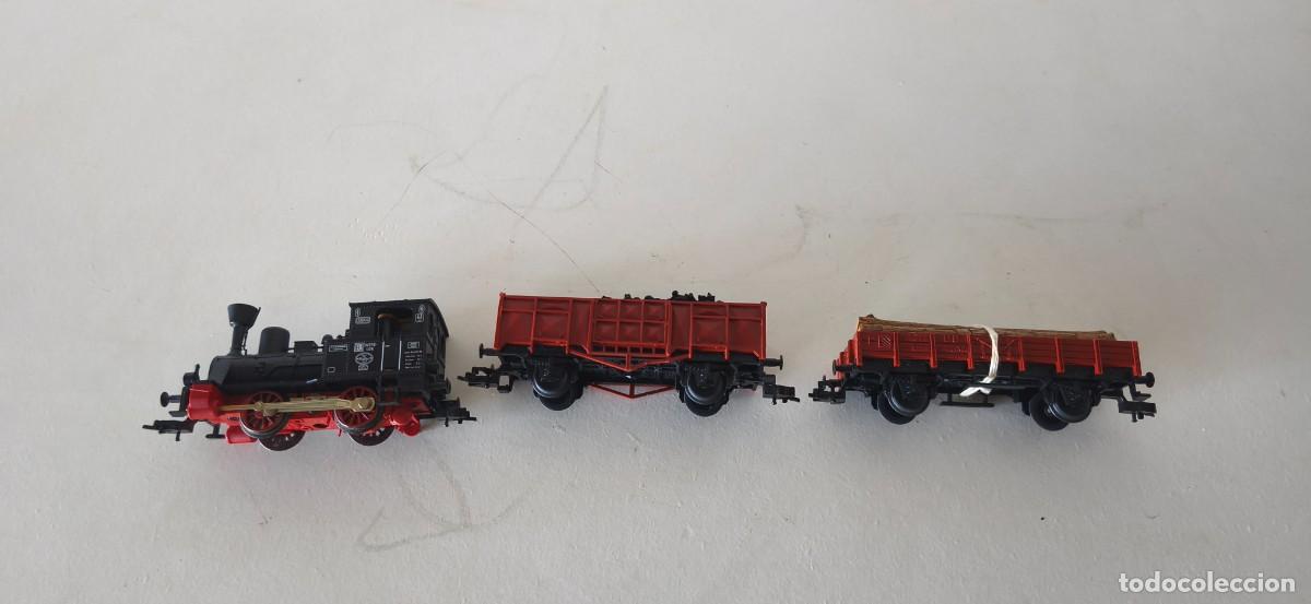Trenes escala: CONJUNTO LOCOMOTORA Y DOS VAGONES FLEISCHMANN HO