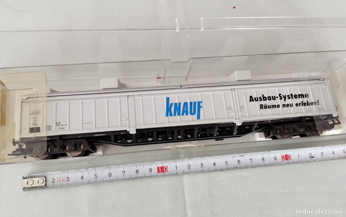 Trenes escala: VAGON DE CARGA KNAUF MARCA FLEISCHMANN ESCALA HO , NUEVO EN SU CAJA