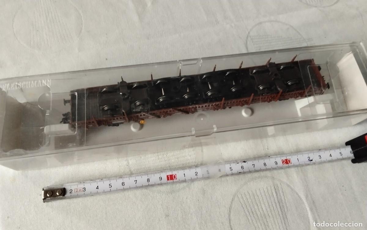 Trenes escala: VAGON MERCANCIAS PLATAFORMA MARCA FLEISCHMANN ESCALA HO , NUEVO EN SU CAJA , VER DESCRIPCION