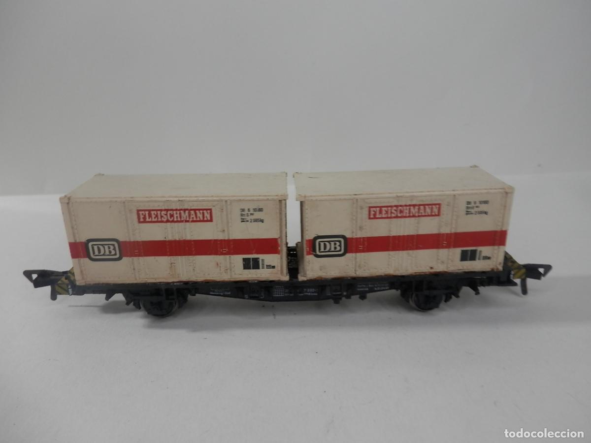 Trenes escala: VAGON PORTACONTENEDOR DE LA DB ESCALA HO DE FLEISCHMANN