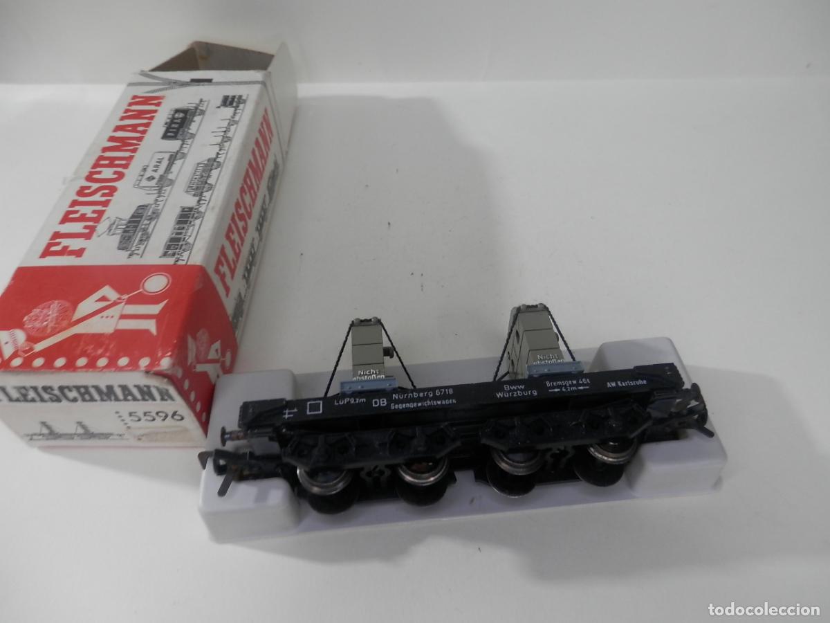 Trenes escala: VAGON AFECTO A GRUA ESCALA HO DE FLEISCHMANN - Foto 3