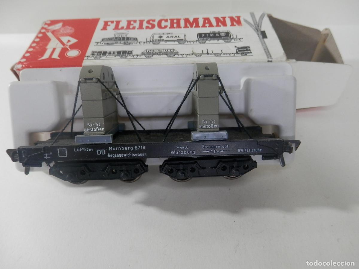 Trenes escala: VAGON AFECTO A GRUA ESCALA HO DE FLEISCHMANN - Foto 4