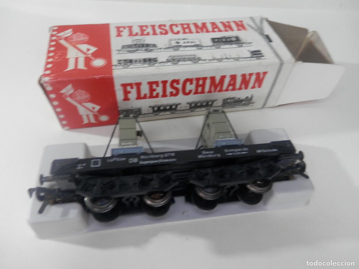 Trenes escala: VAGON AFECTO A GRUA ESCALA HO DE FLEISCHMANN - Foto 7