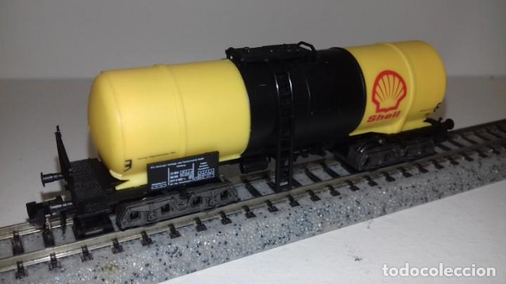 Trenes escala: FLEISCHMANN N cisterna 4 ejes SHELL -- L49-006 (Con compra de 5 lotes o mas, env&iacute;o gratis) - Foto 1